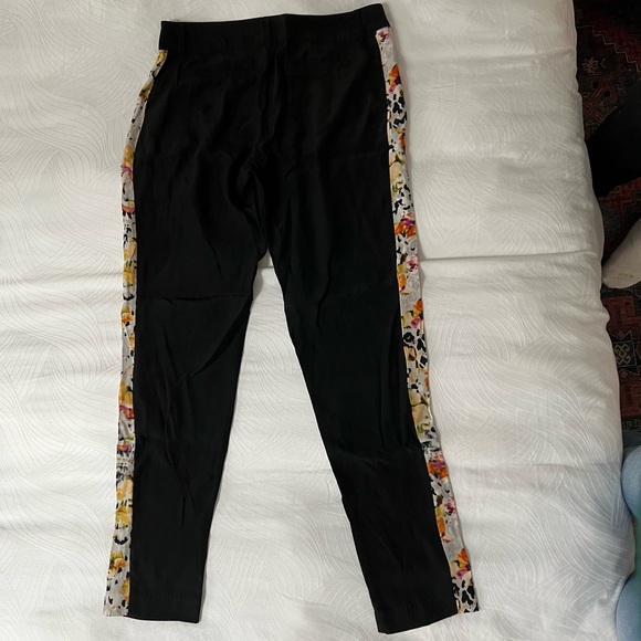 PARKER Silk Trousers with Floral Stripe - Picture 1 of 6